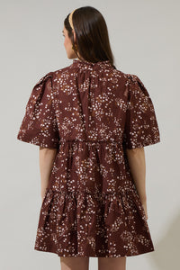 Gibson Floral Dixie Split Neck Shift Dress