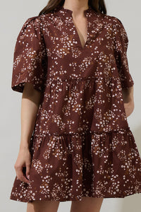 Gibson Floral Dixie Split Neck Shift Dress