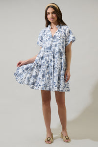 Renzo Toile Pallas Poplin Tiered Mini Dress