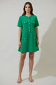 Miliana Button Shift Mini Dress