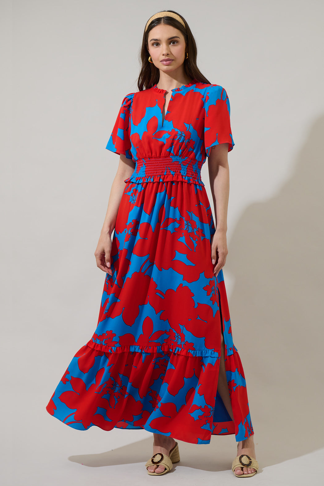 valencia floral cotton maxi dress Floral Print Alice Olivia Maxi Dress ALICE OLIVIA Valencia Floral Cotton Maxi Dress Saks Fifth Avenue