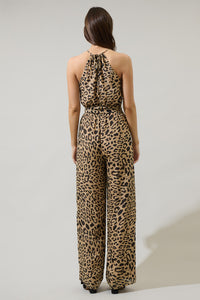 Clare Leopard Lighthearted Trapeze Jumpsuit