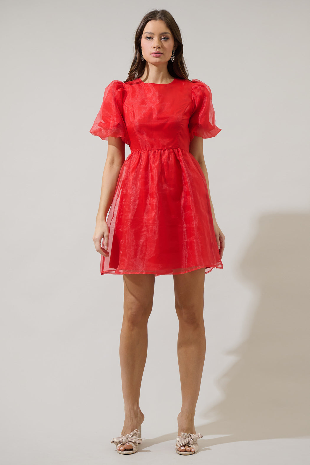 sugarlips organza dress Dime Organza Mockneck Maxi Dress FUCHSIA / XS by Sugarlips