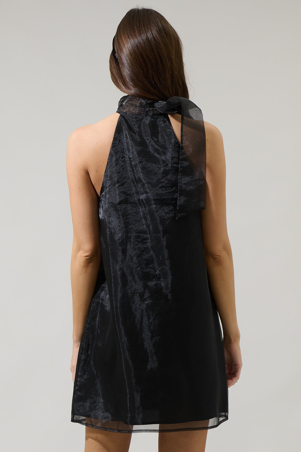 Deluxe Dime Organza Halter Mini Dress Black / L by Sugarlips Deluxe Dime Organza Halter Mini Dress Black / L by Sugarlips