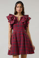 Arvada Plaid Wilma Ruffle Mini Dress