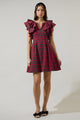 Arvada Plaid Wilma Ruffle Mini Dress