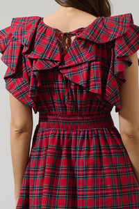 Arvada Plaid Wilma Ruffle Mini Dress