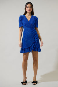 Kira Marly Shimmer Daisie Wrap Mini Dress