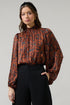 Leoben Floral Figaro Balloon Sleeve Blouse