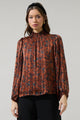 Leoben Floral Figaro Balloon Sleeve Blouse