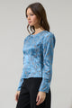 Beath Floral Luley Satin Long Sleeve Top