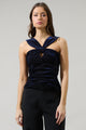 Nelly Dot Velvet Blythe Sleeveless Top