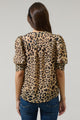 Clare Leopard Devon Button Down Blouse