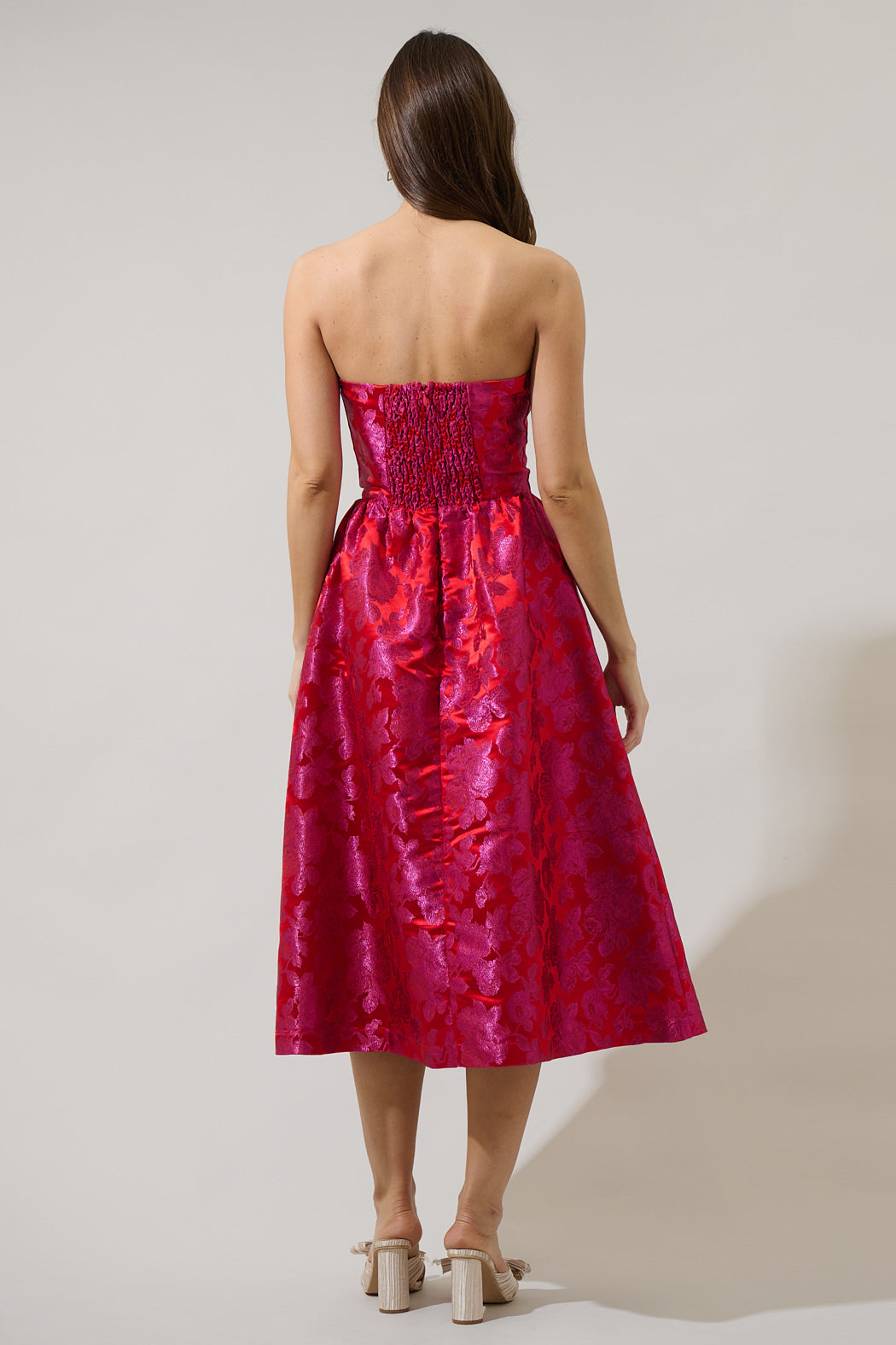 strapless midi dress casual Dayton Strapless Midi Dress