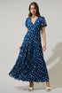 Elodie Dot Monaco Long Tiered Maxi Dress