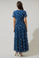 Elodie Dot Monaco Long Tiered Maxi Dress