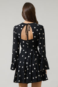 Kaline Polka Dot Yara Flare Mini Dress