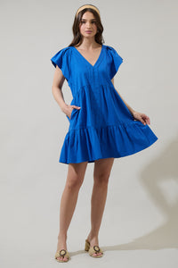 Asarya Tiered Shift Mini Dress