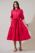 Karley Collared Button Down Midi Dress