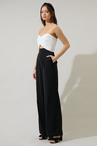 Moroni Color Block Wide Leg Jumpsuit