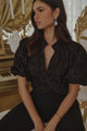 Arielle Jacquard Split Neck Top