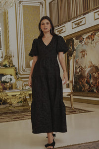 Arielle Jacquard Maxi Tiered Dress