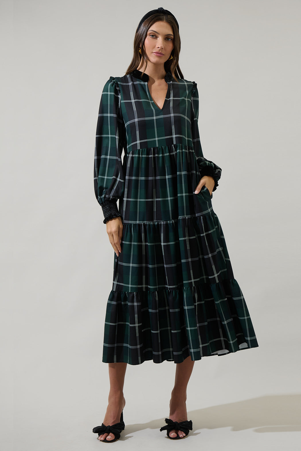 Sweet Beyond Plaid Sherril Long Sleeve Maxi Dress – Sugarlips