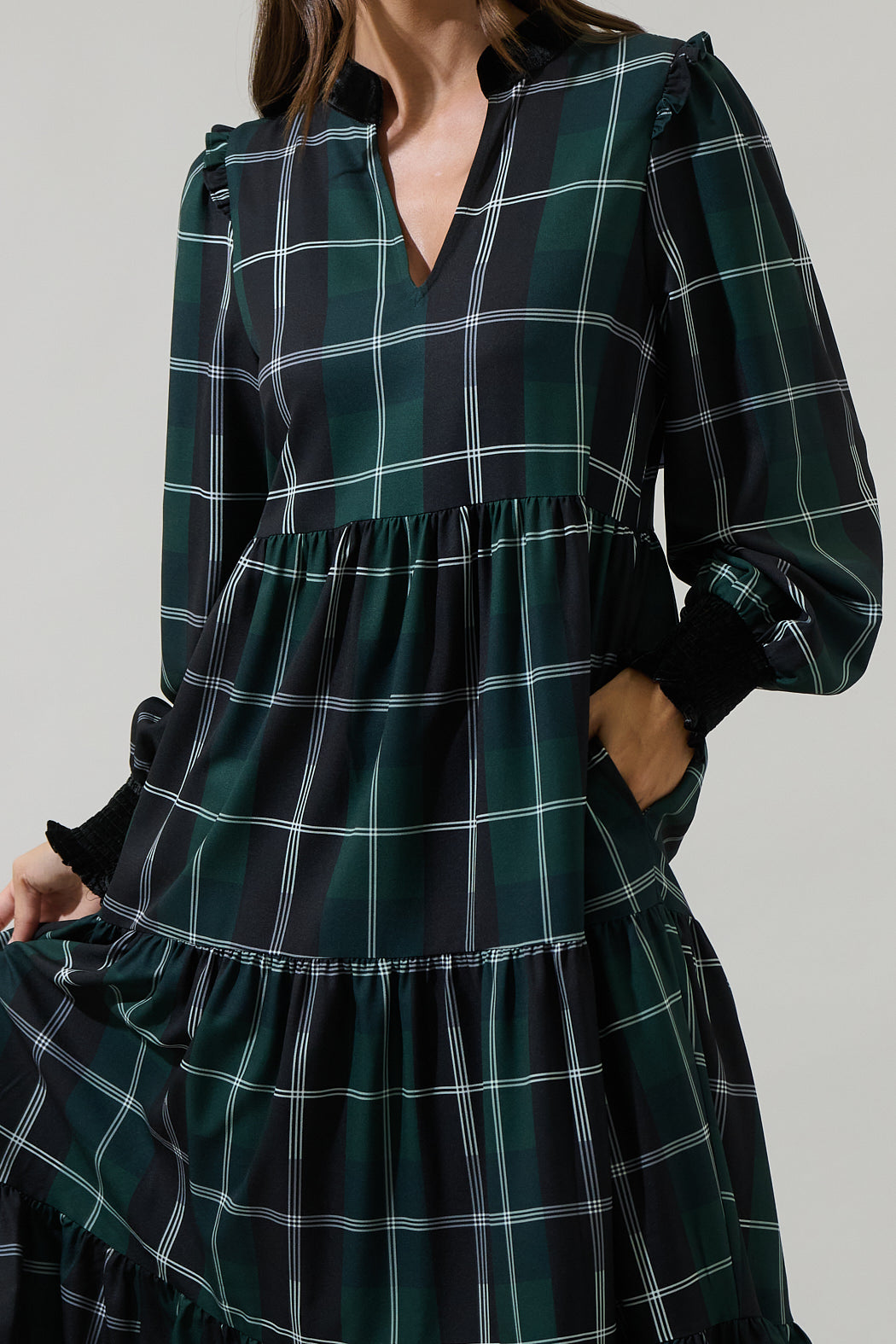 Sweet Beyond Plaid Sherril Long Sleeve Maxi Dress Sugarlips Sweet Beyond Plaid Sherril Long Sleeve Maxi Dress Sugarlips