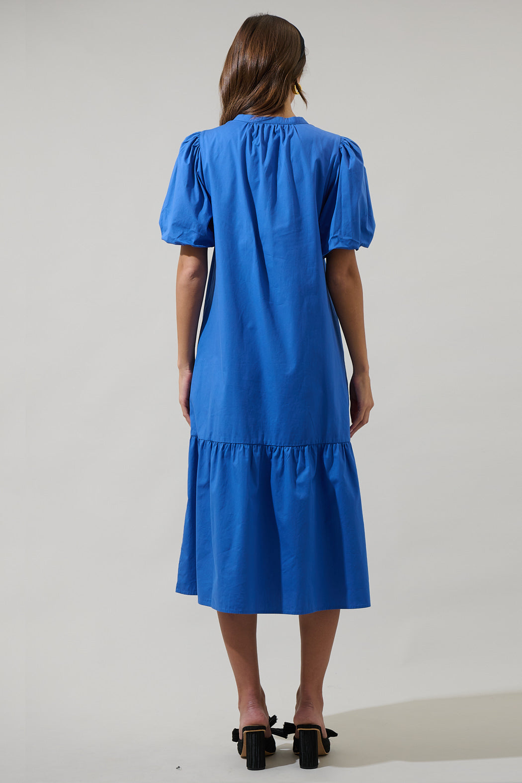 Stilwell Short Sleeve Midi Dress COBALT / S by Sugarlips Stilwell Short Sleeve Midi Dress COBALT / S by Sugarlips
