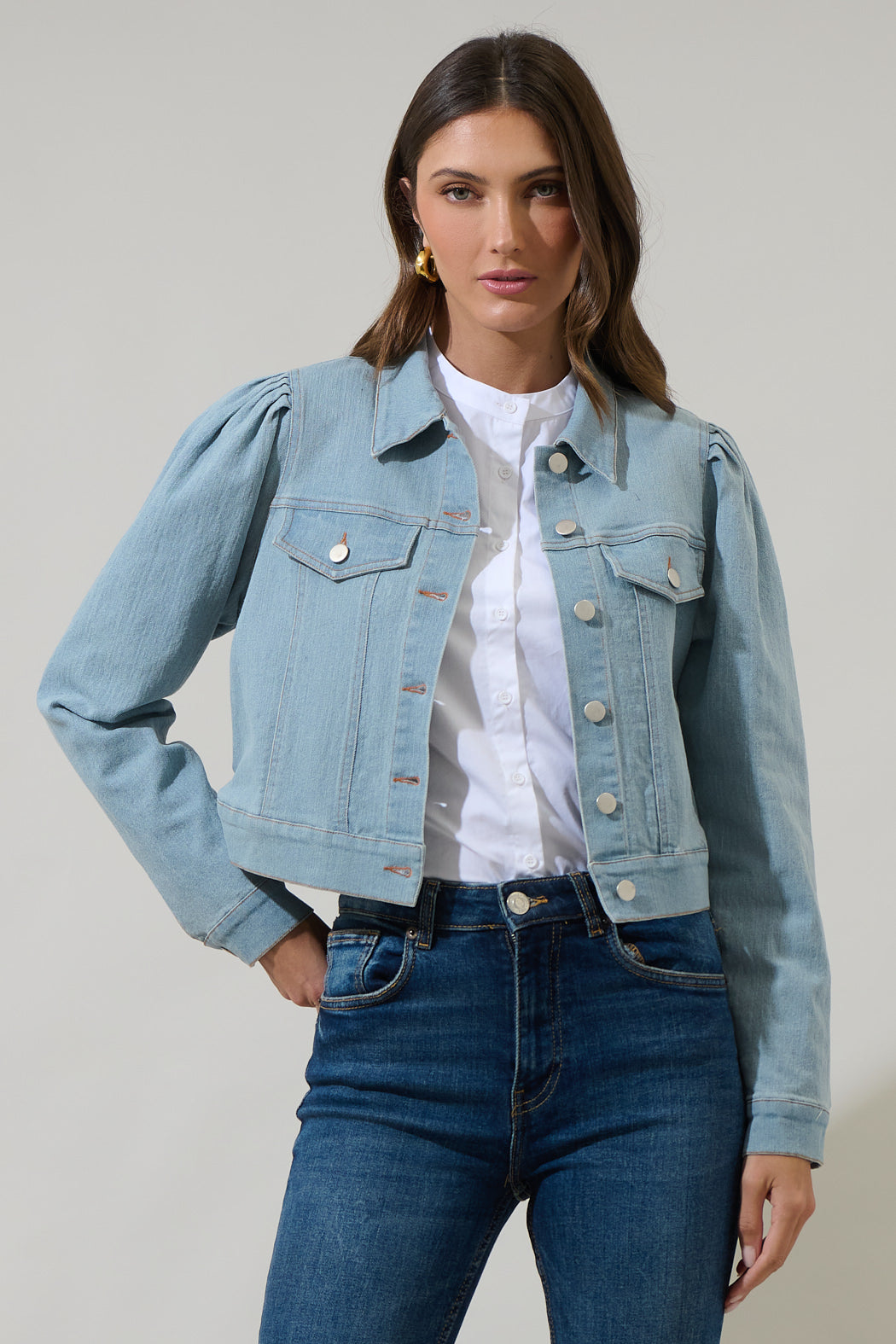 Ameya Conway Cropped Denim Jacket Ameya Conway Cropped Denim Jacket