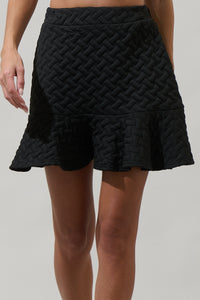 Yulia Quilted Ruffle Skirt