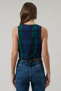 Hudson Plaid Chelsea Button Up Vest