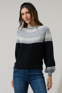 Lacey Way Round Neck Fair-Isle Sweater