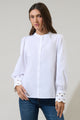 Ziana Button Down Ric Rac Trim Shirt