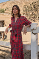 Boswell Tartan Plaid Yanis Button Up Midi Dress