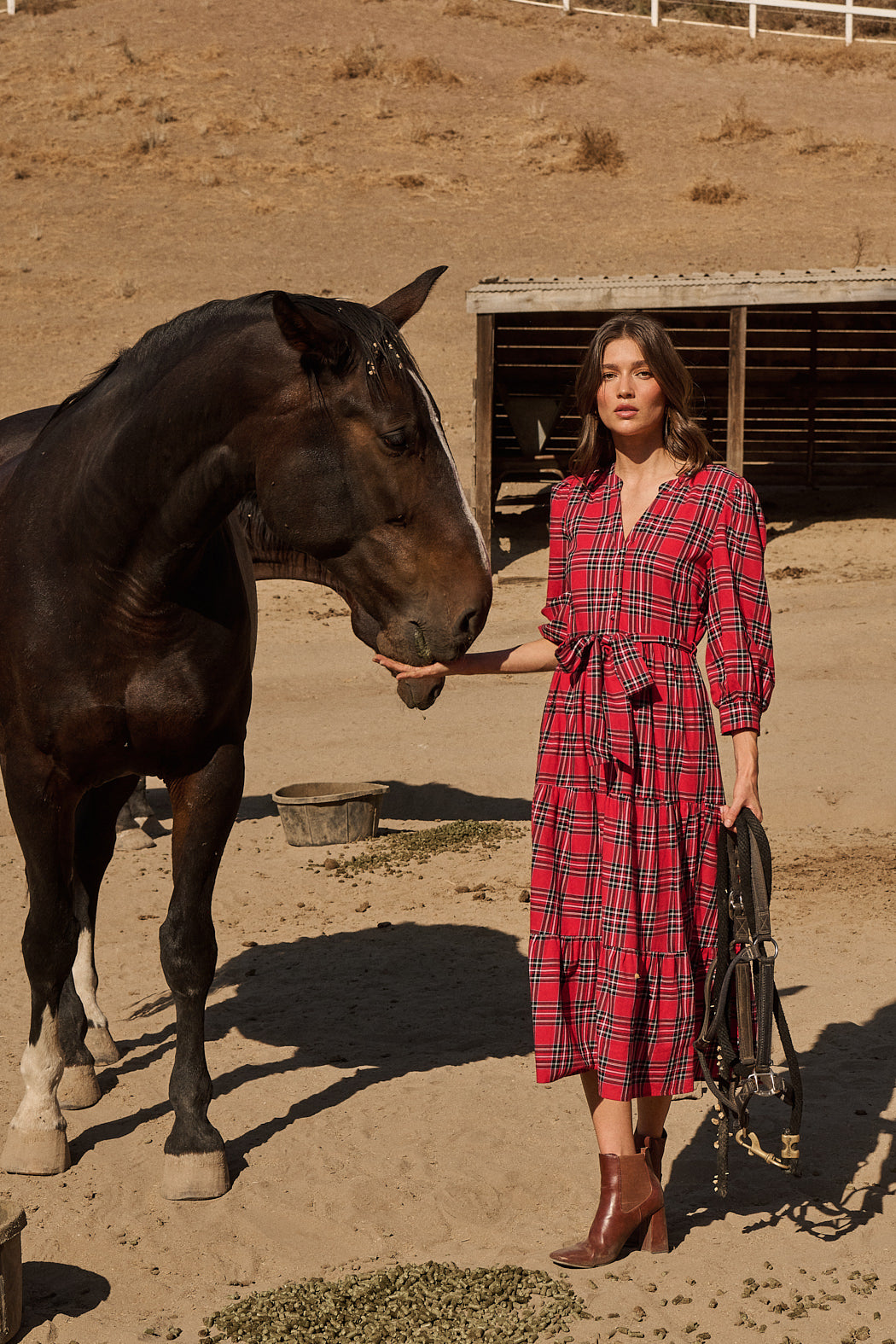 Designer Dresses Red Tartan Bodycon Dress Boswell Tartan Plaid Yanis Button Up Midi Dress Curve RED- Designer Dresses Red Tartan Bodycon Dress Boswell Tartan Plaid Yanis Button Up Midi Dress Curve RED-