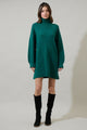 Shawnee Waffle Knit Turtleneck Sweater Dress