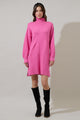 Shawnee Waffle Knit Turtleneck Sweater Dress