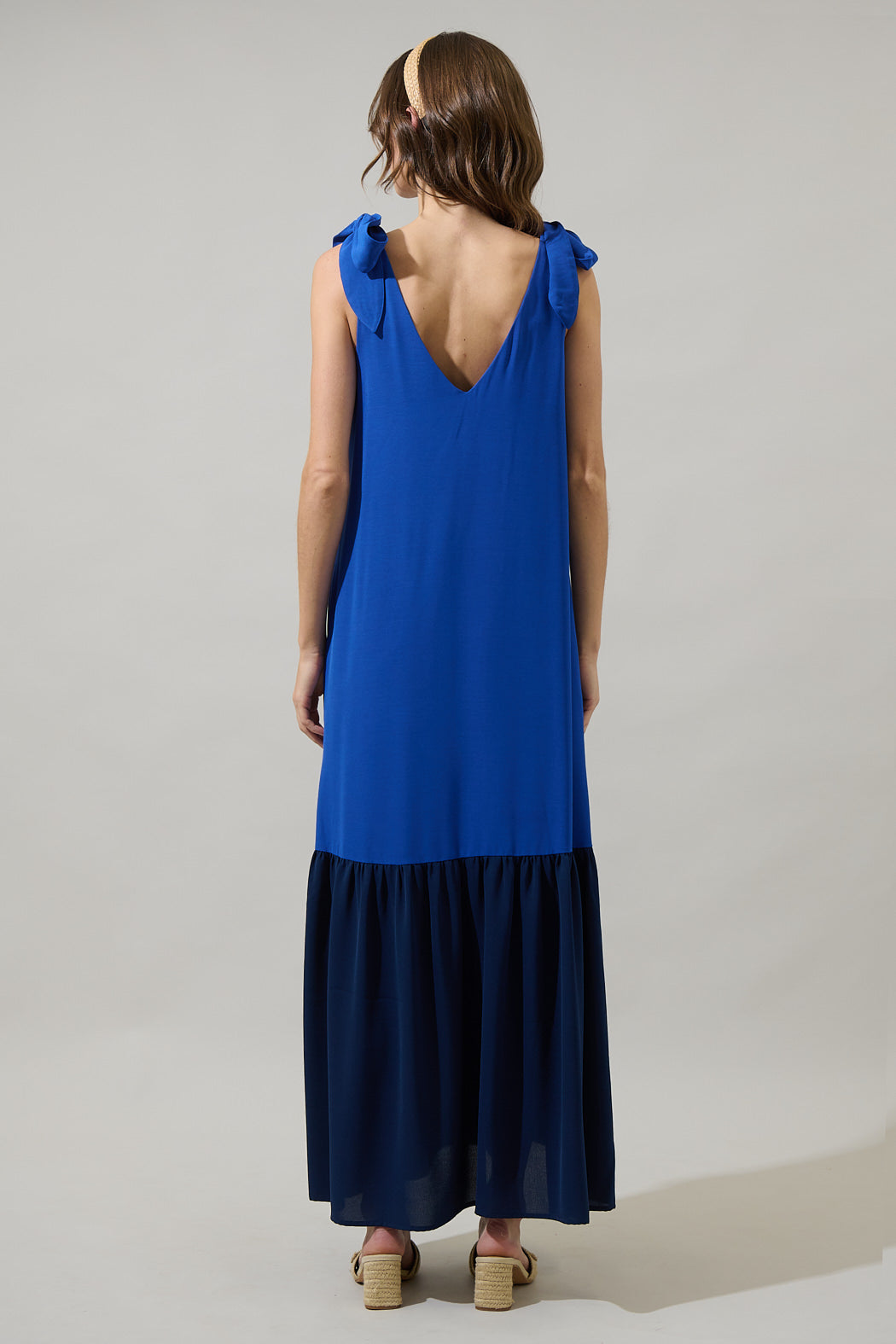 Merideth Tie Shoulder Drop Waist Maxi Dress Sugarlips Merideth Tie Shoulder Drop Waist Maxi Dress Sugarlips