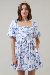 Leya Floral Pleated Mini Dress