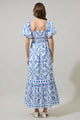 Veral Floral Berky Smocked Maxi Dress