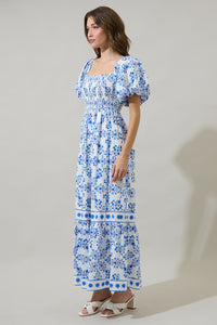 Veral Floral Berky Smocked Maxi Dress