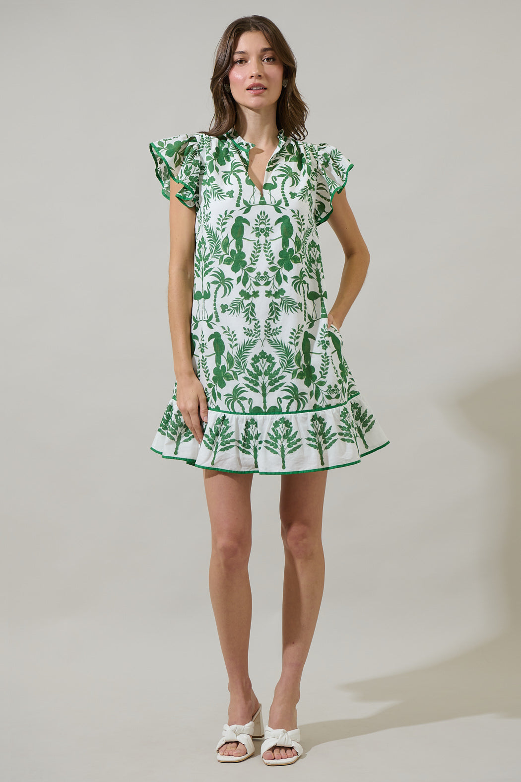 ebba check printed cotton dress Ebba Plaid Cutout Detail Organic Cotton Dress (Women)