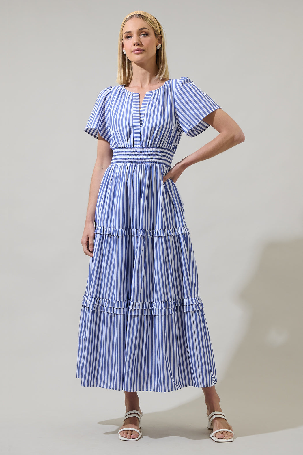 striped tiered maxi dress Iris Striped Maxi Dress | FINAL SALE