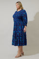 Bluford Floral Ludlow Smocked Maxi Dress Curve