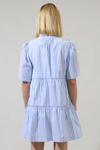 Boe Striped Dixie Split Neck Shift Dress