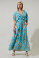 Raven Floral Hant V-Neck Maxi Dress