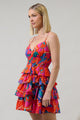 Kahlia Tropics Mavey Ruffle Mini Dress