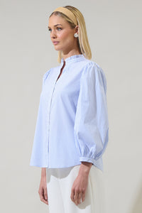 Somer Striped Ima Button Up Top