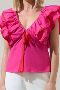 Leoti Ruffle Babydoll Top